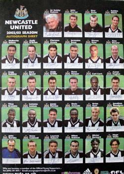newcastle united squad 2002